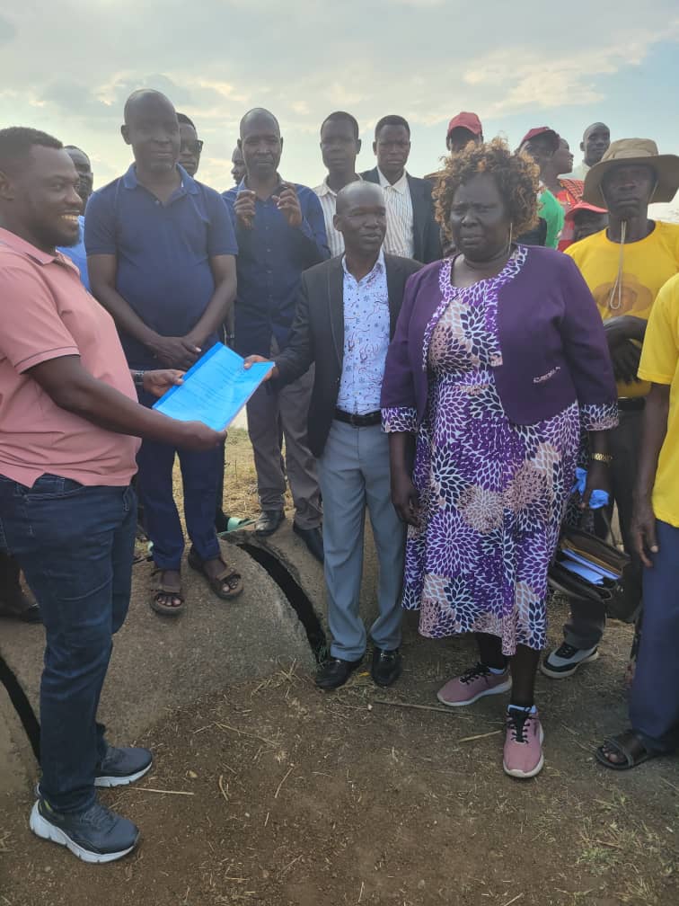 Mr Ojirot Emmy, the deputy RDC of Kapelebyong commissioning the rehabilitation of Acowa - Acinga road as other district leaders look on 23rd January 2024 Mr Ojirot Emmy, the deputy RDC of Kapelebyong commissioning the rehabilitation of Acowa - Acinga road as other district leaders look on 23rd January 2024